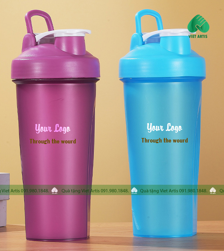 Cốc nước thể thao in logo - Cốc lắc in logo quà tặng dung tích 600ml