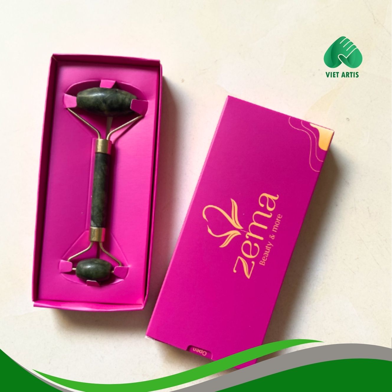 AV-0013 Cây lăn mặt massage bằng đá cẩm thạch