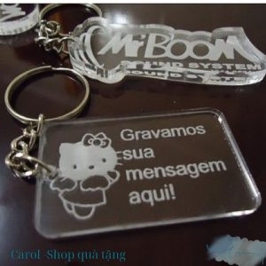 Móc khóa mica khắc tên, nội dung riêng theo yêu cầu