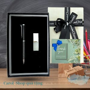 Bộ quà tặng bút ký cao cấp và USB, bộ quà tặng bạn trai, quà sinh nhật, quà tặng xếp và đồng nghiệp nam.