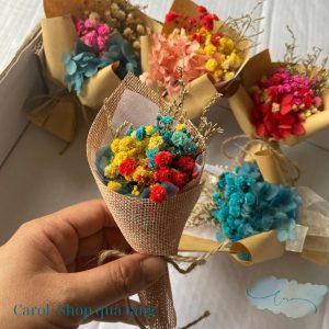 01 bó hoa khô decor size khoảng 15-18 cm. phối màu ngẫu nhiên.