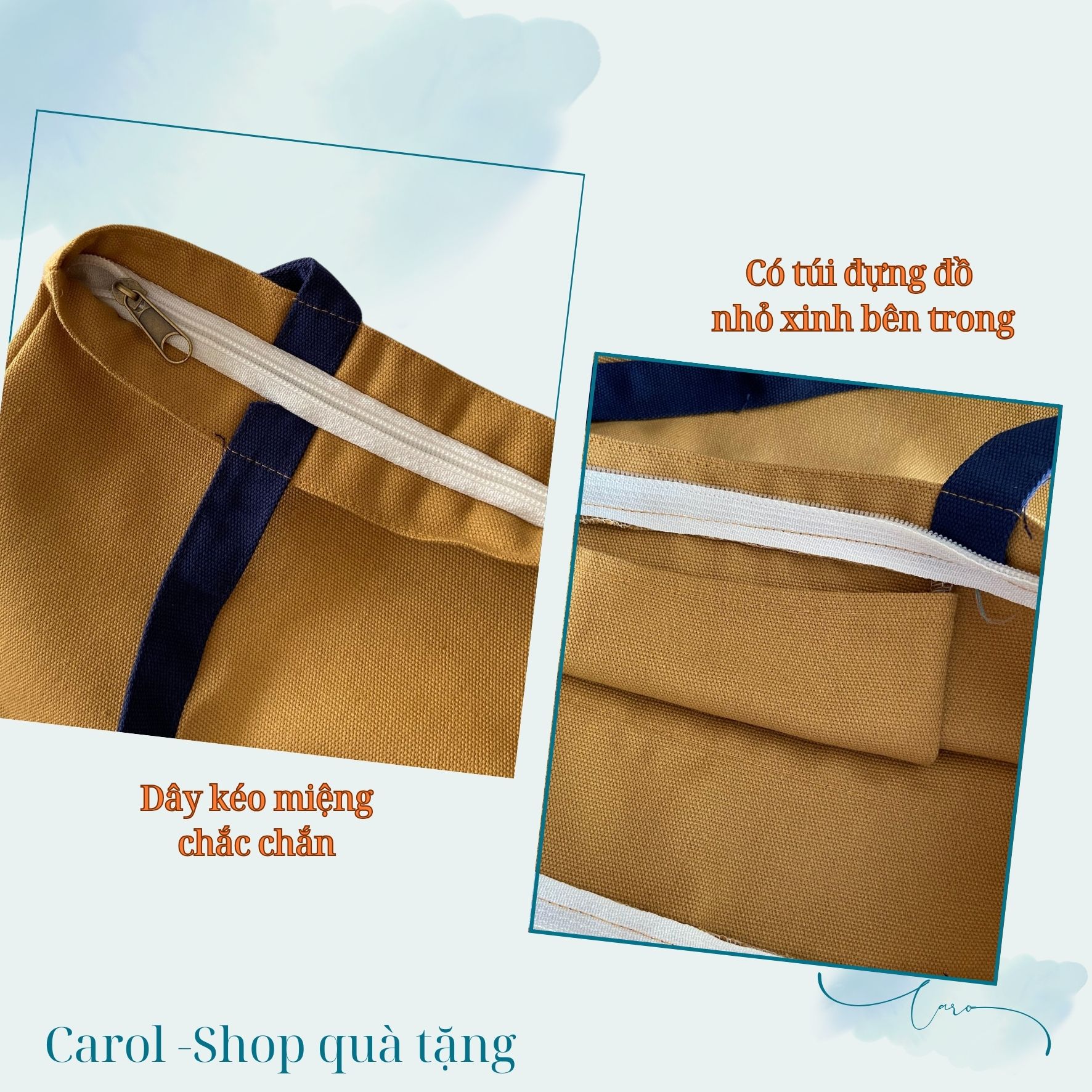 AV02N túi tote thời trang thương hiệu S'eme form rộng họa tiết hoa anh đào, - Ảnh 5