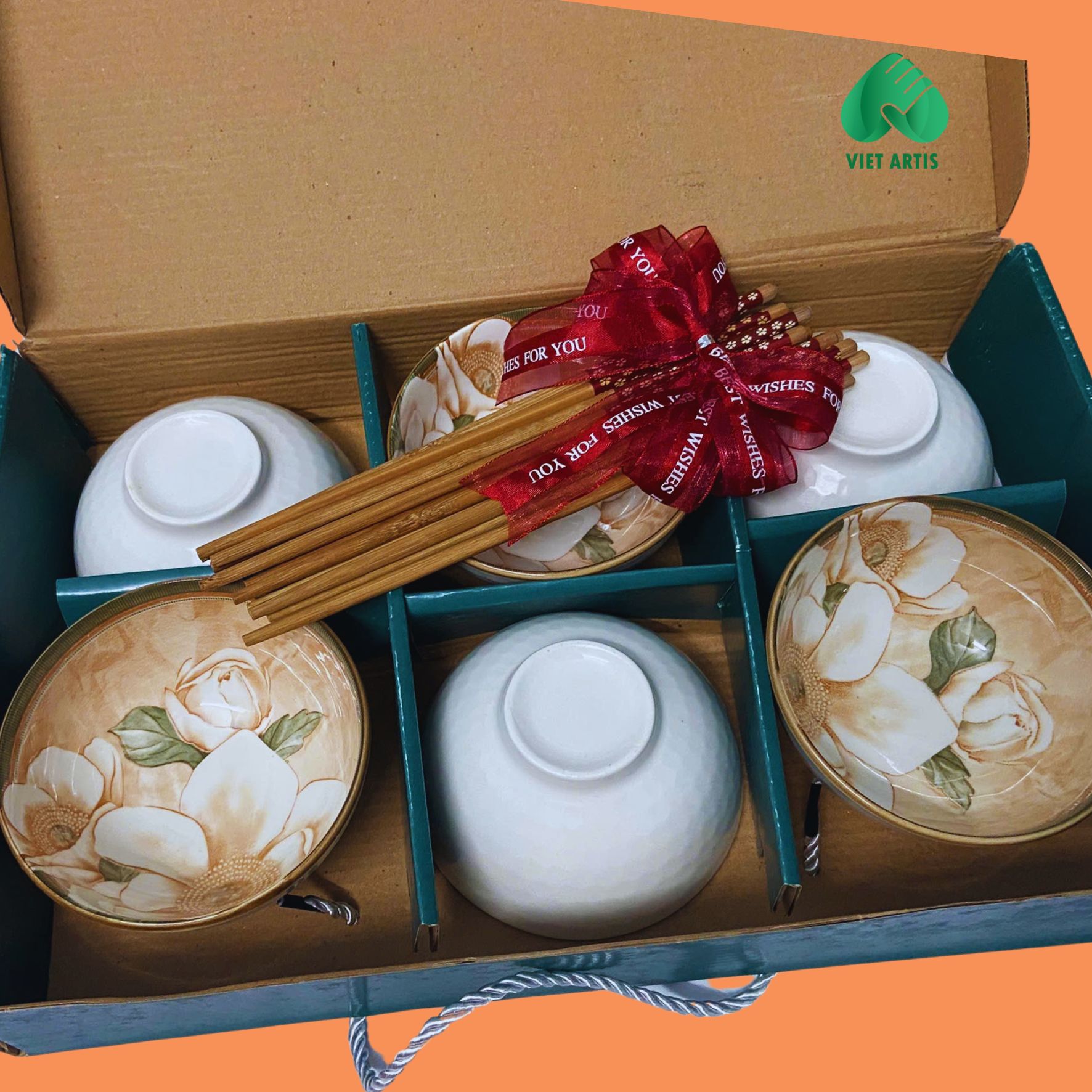 AV-0002 Bộ 6 chén sứ cơm ○12