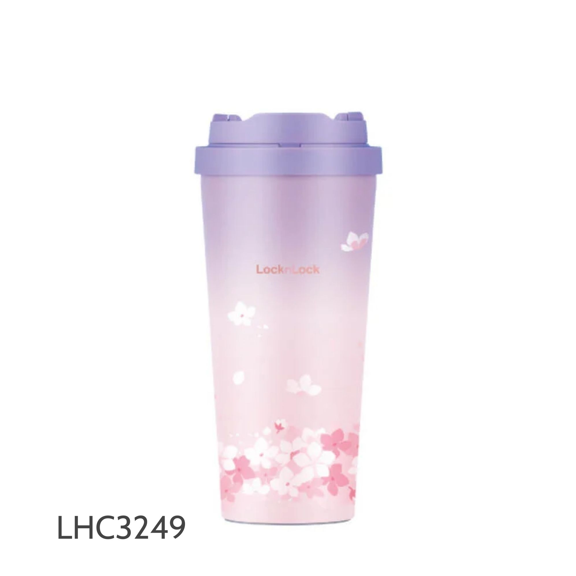 LHC3249PIKPB - Bình giữ nhiệt LocknLock Energetic Tumbler Peach Blossom 550ml - Ảnh 2