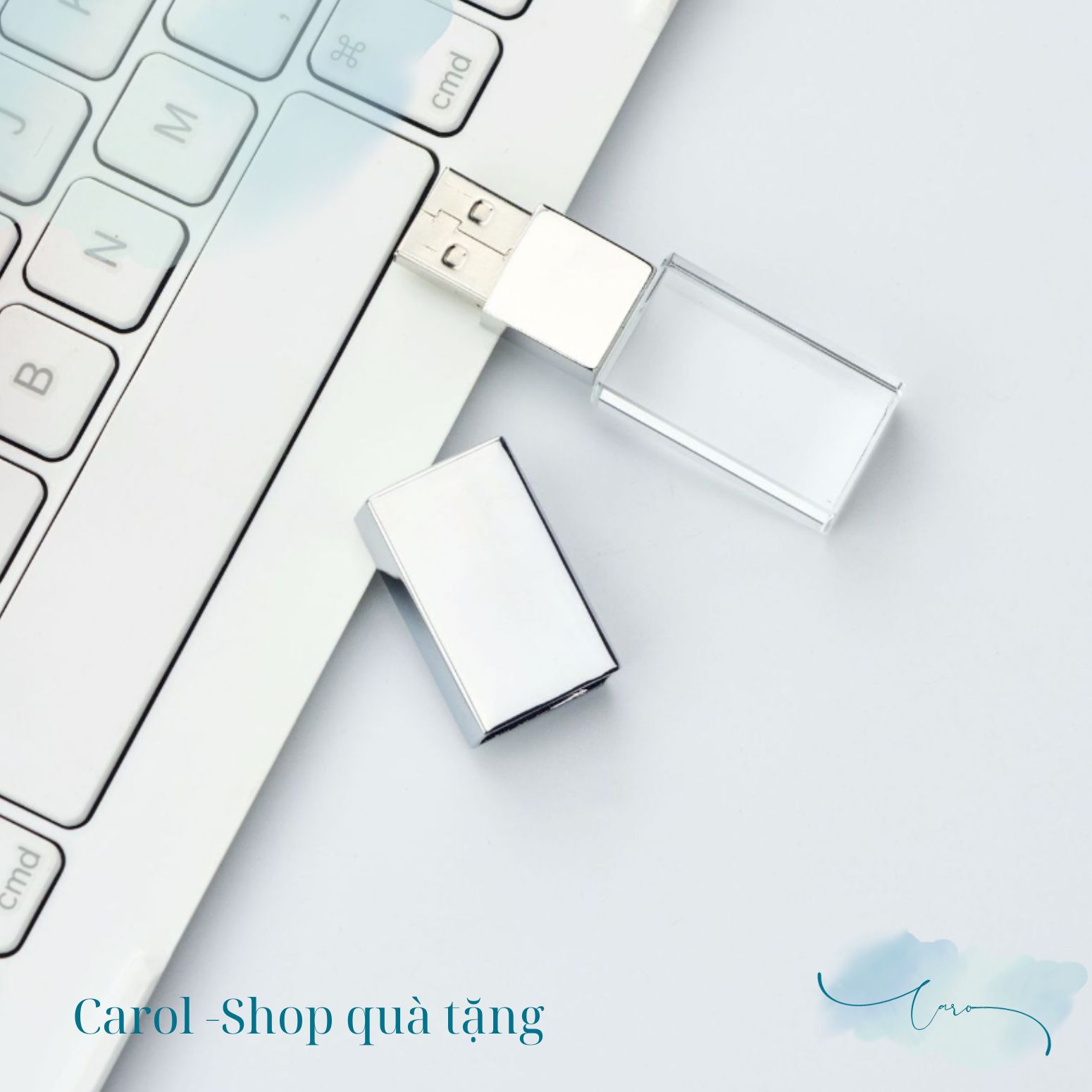 USB pha lê khối trụ chữ nhật - Ảnh 2