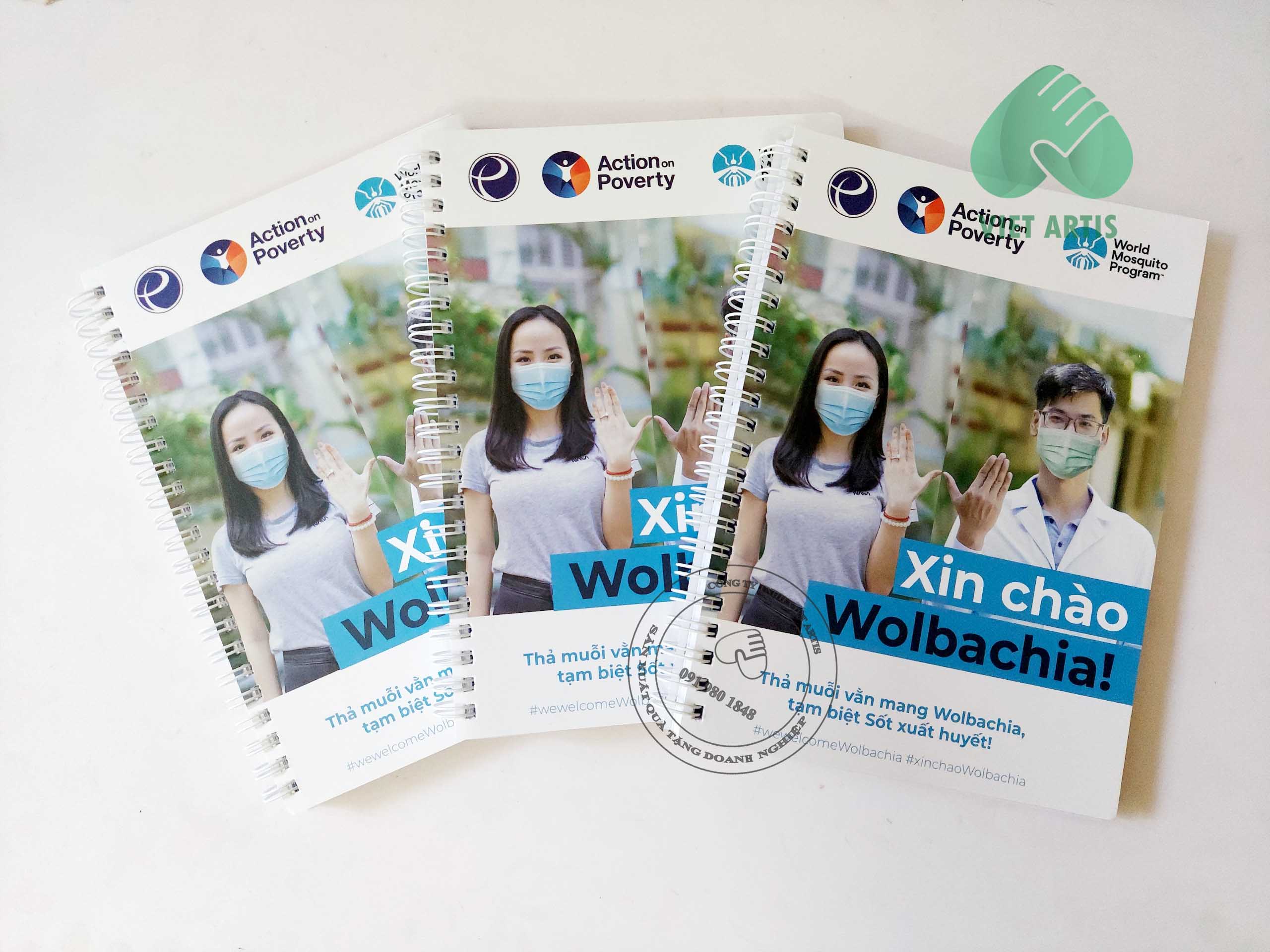 Sổ tay lò xo In ấn theo yêu cầu A5