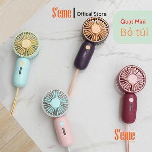 AV-0064 	Quạt mini cầm tay có đèn Led - 3 mức độ gió hiệu S'eme