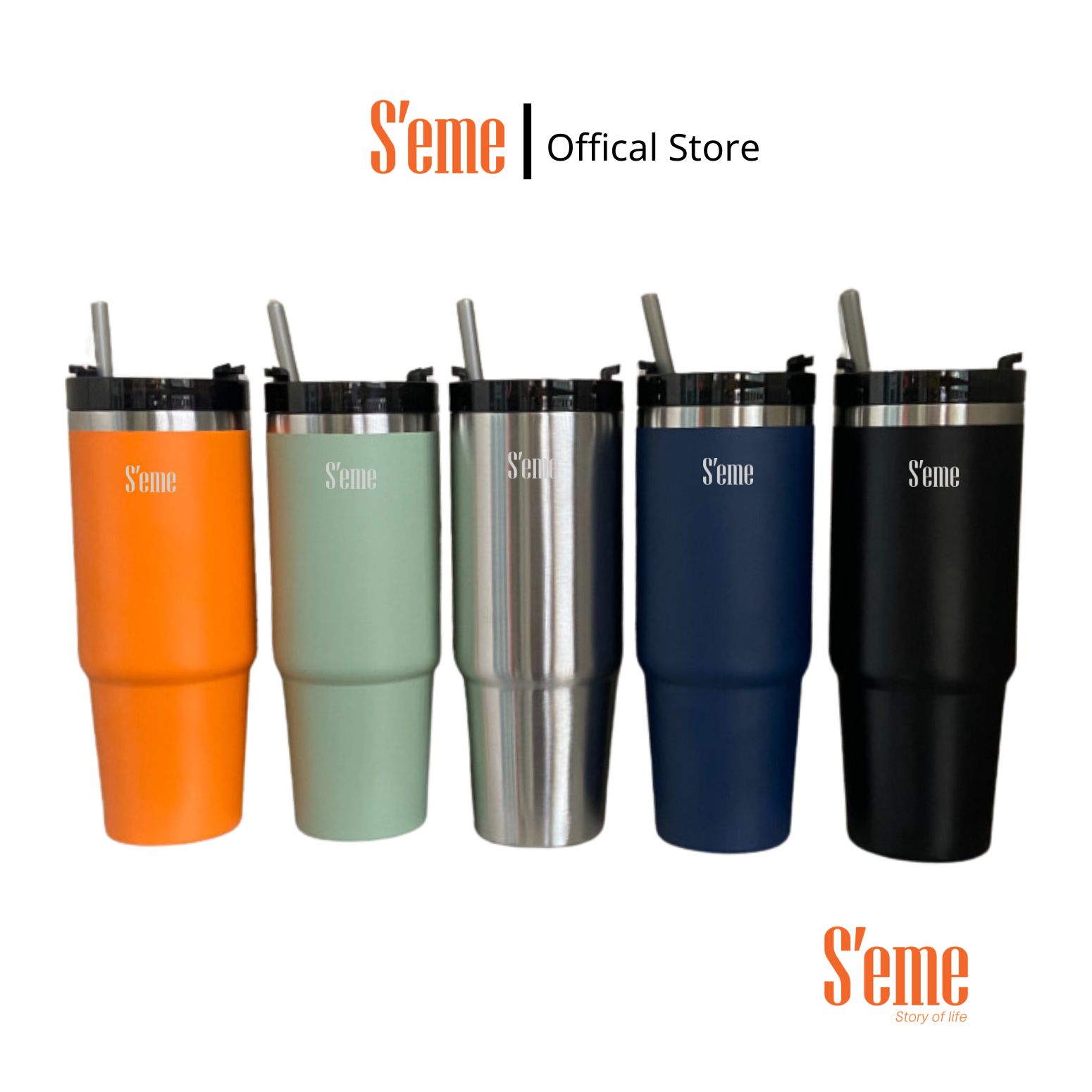 Bình giữ nhiệt S'eme AVL2401 phong cách thể thao 890 ml