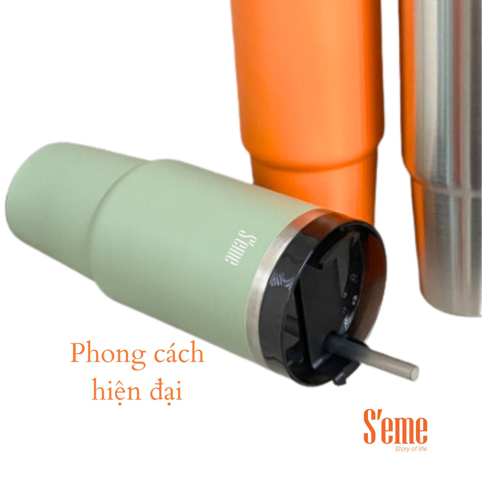 Bình giữ nhiệt S'eme AVL2401 phong cách thể thao 890 ml - Ảnh 2