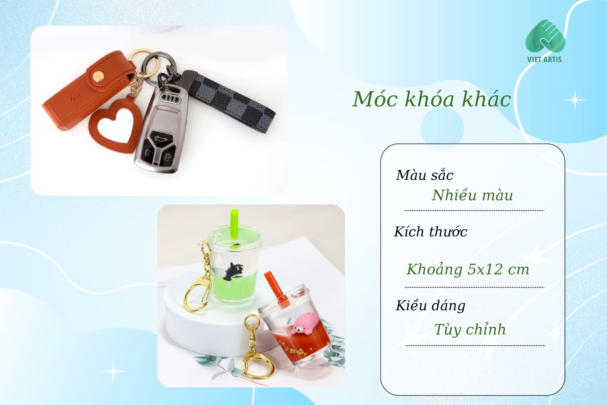 Móc khóa đa dạng theo yêu cầu