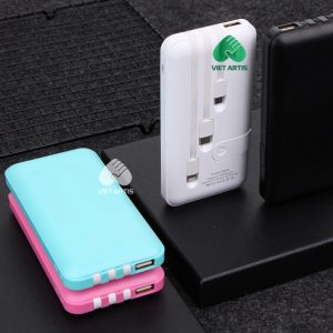 Sạc dự phòng 10000mAh Kèm đầu cáp.