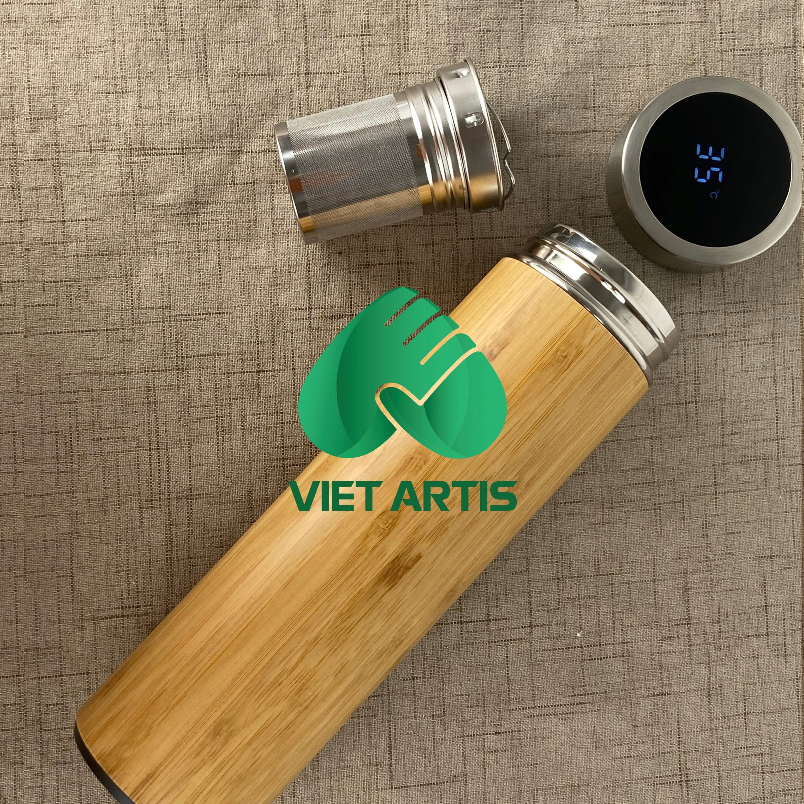 Bình Giữ Nhiệt Thân Vỏ Tre Mẫu BVA001 - Ảnh 6