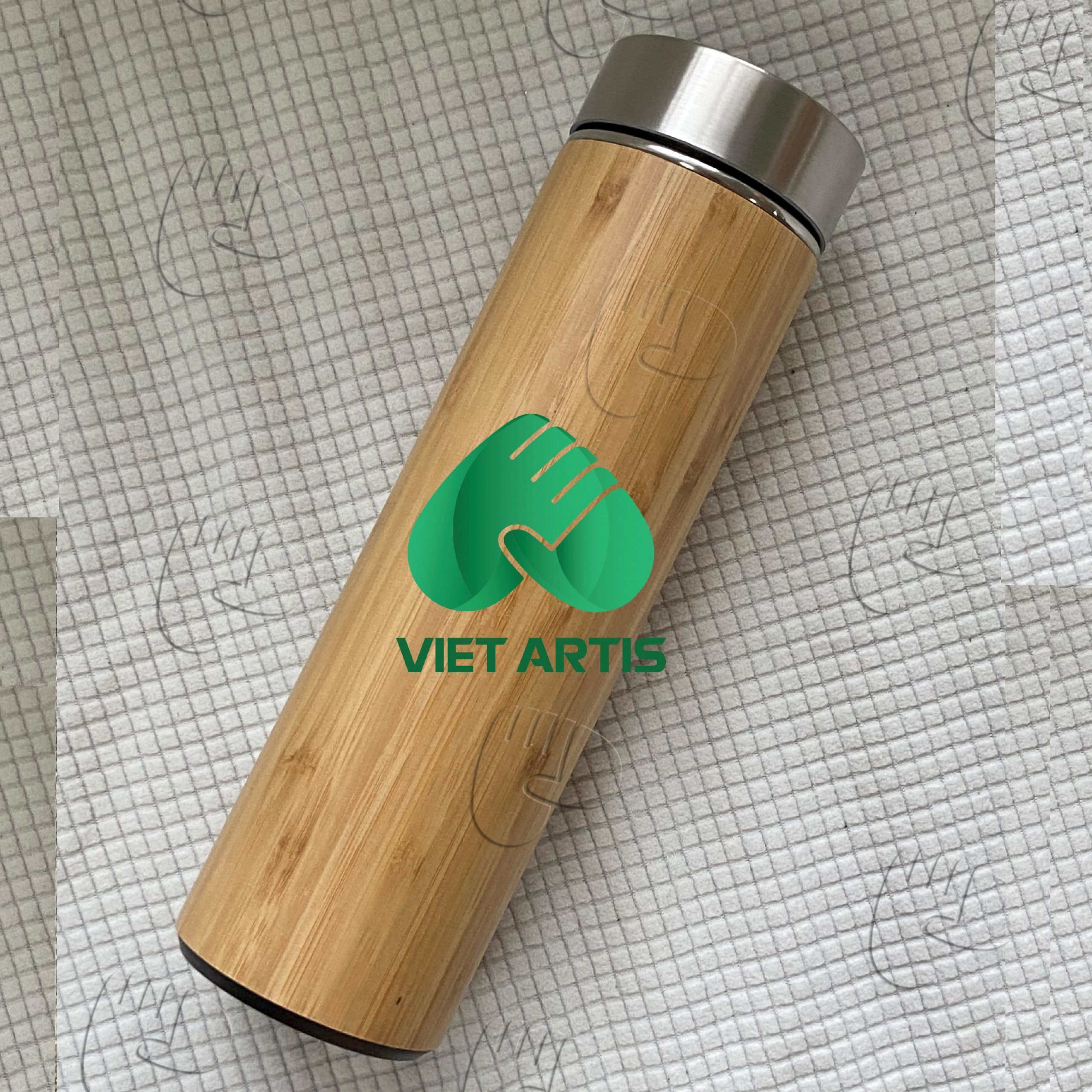 Bình Giữ Nhiệt Thân Vỏ Tre Mẫu BVA001 - Ảnh 2