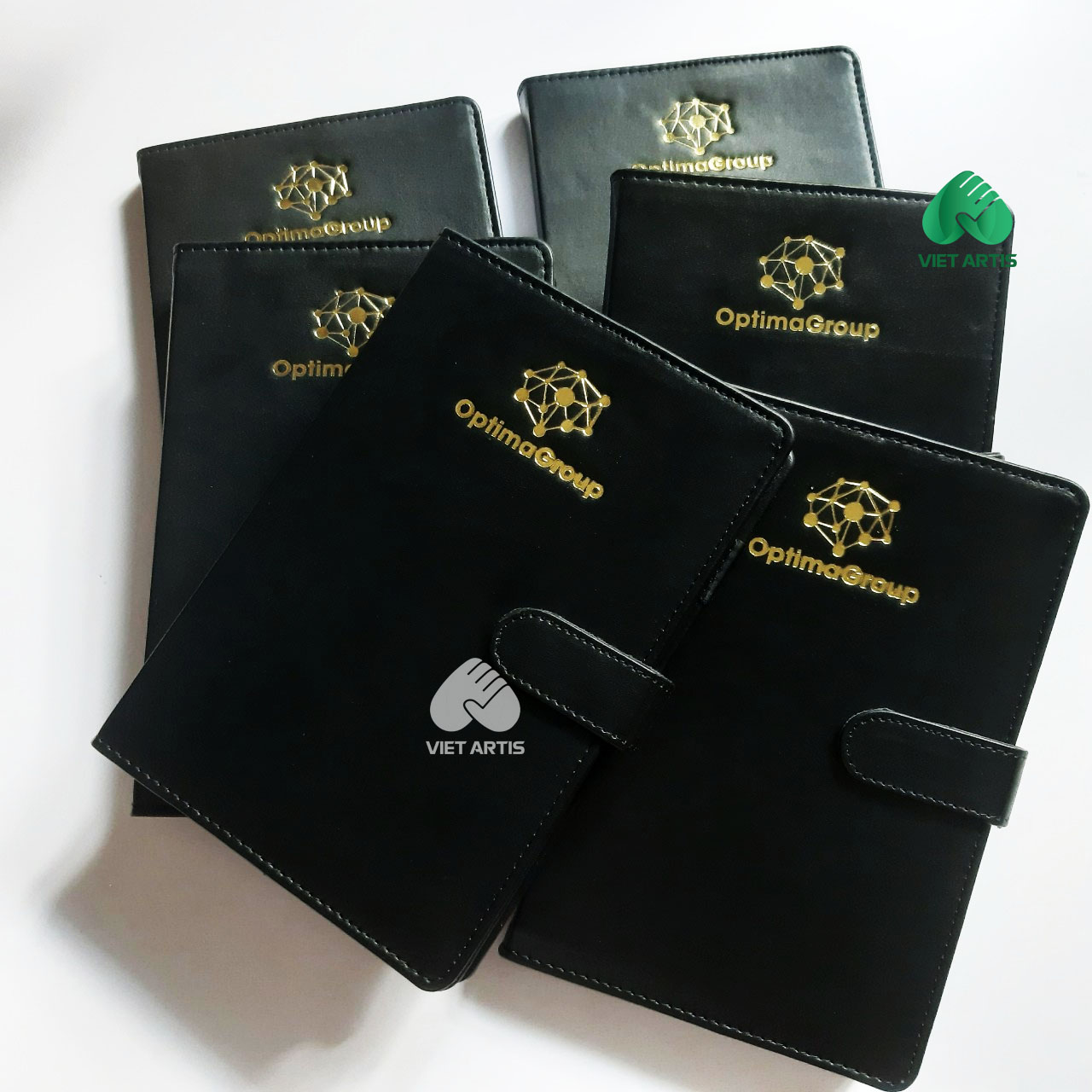 Quà tặng Sổ tay bìa da PU cao cấp, in logo doanh nghiệp