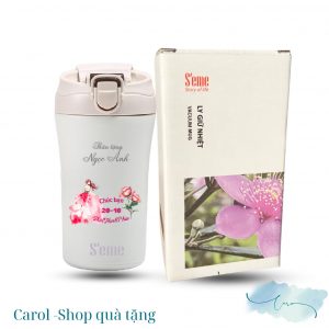Ly giữ nhiệt hiệu S'eme quà tặng 20.10 cho bạn gái, mẹ, chị gái. Món quà ý nghĩa 20.10. Có tặng thiệp