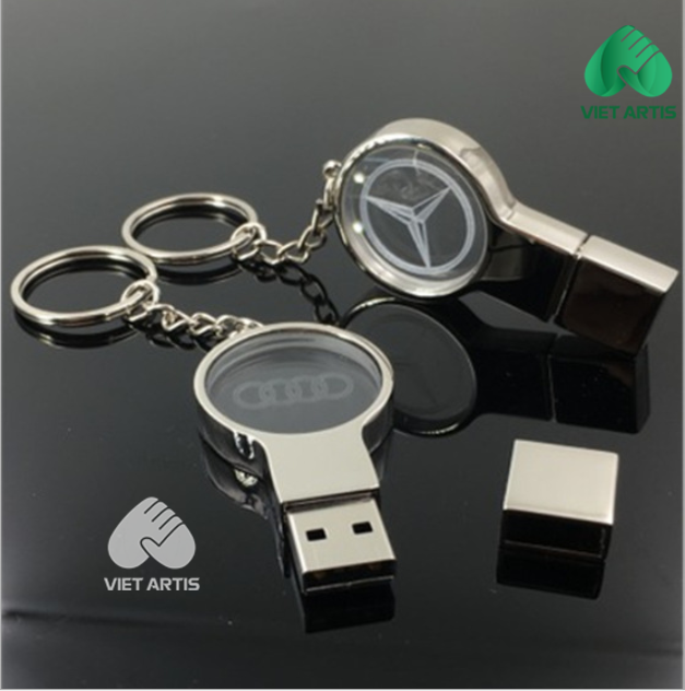 USB pha lê khối tròn