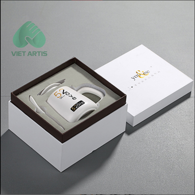 Set Quà Tặng Theo yêu cầu Muỗng Sứ và Ly Sứ - Ảnh 4