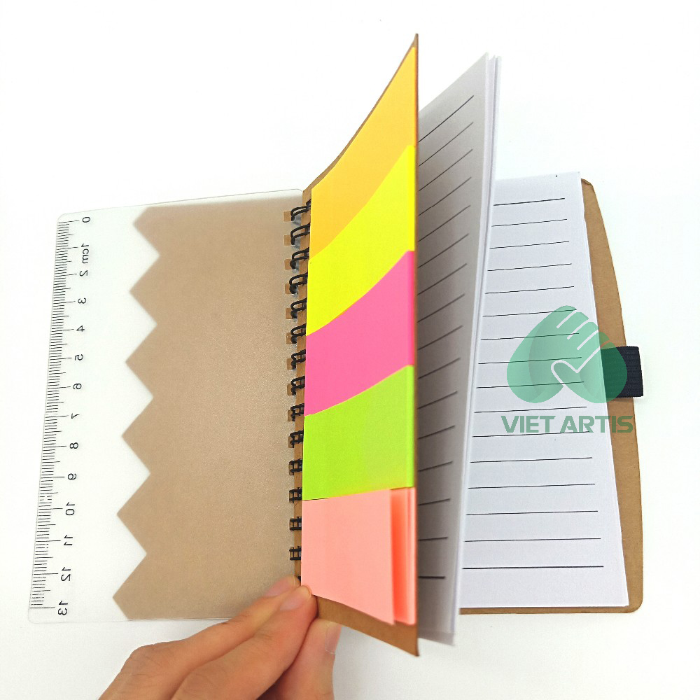 Sổ Bìa Lò Xo Kèm Note Ghi Chú Tiện Lợi SVA005