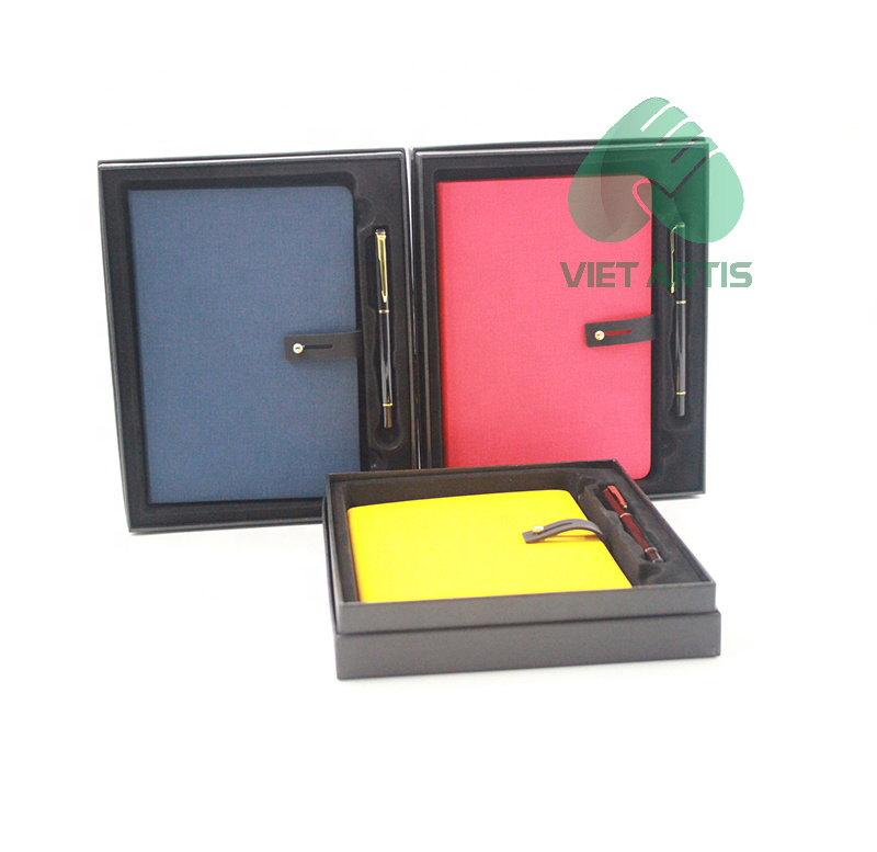 Sổ Da Bìa Cứng Đóng Hộp Kèm Viết Ký Cao Cấp SVA007
