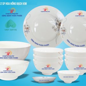 Bộ Chén bát in Logo Thiên Phước