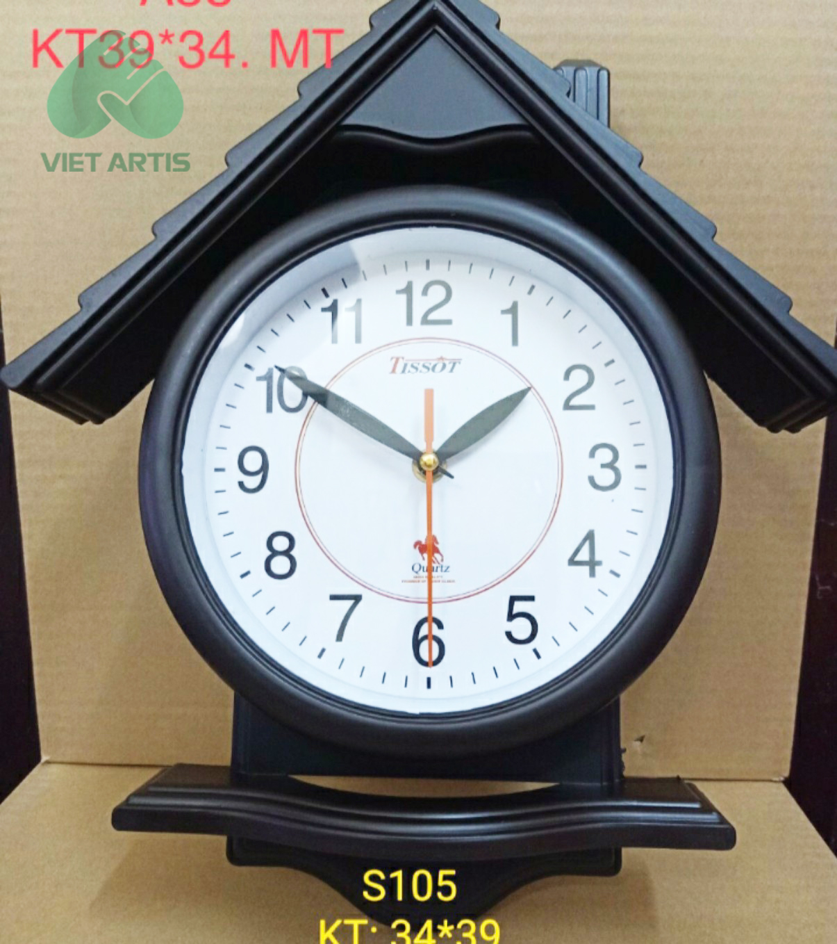 Đồng Hồ Treo Tường Hình Mái Nhà