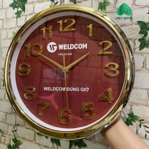 Đồng hồ Treo Tường In Logo Weldcom