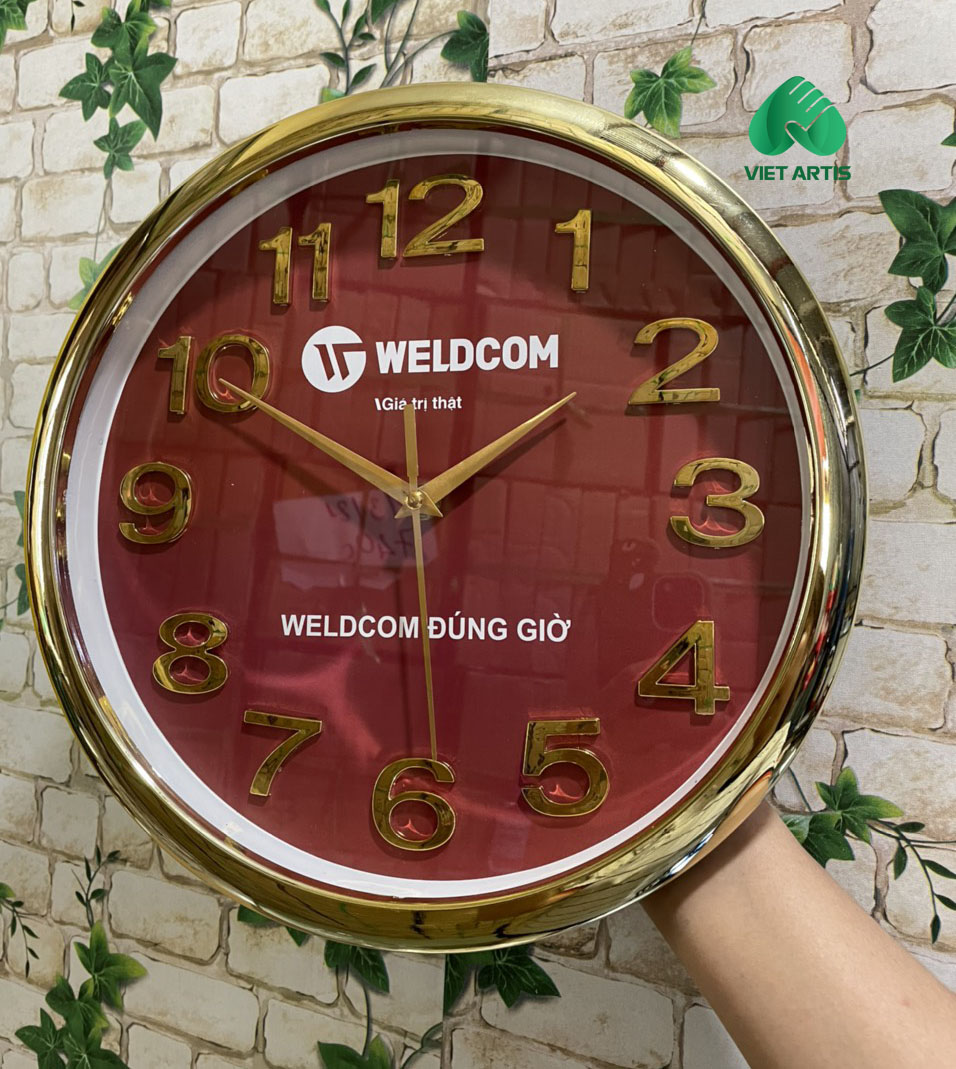 Đồng hồ Treo Tường In Logo Weldcom