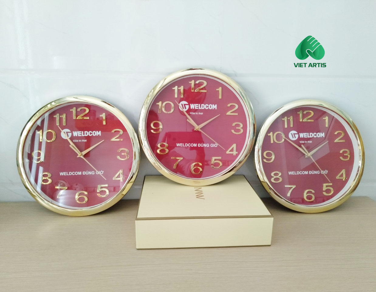 Đồng hồ Treo Tường In Logo Weldcom - Ảnh 3