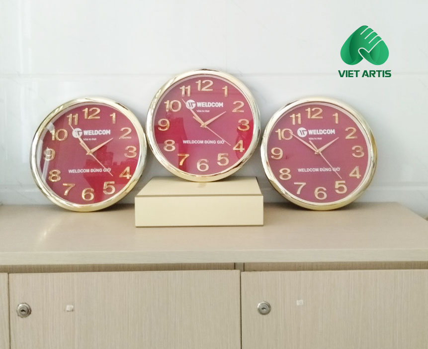 Đồng hồ Treo Tường In Logo Weldcom - Ảnh 2