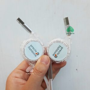Cáp sạc 3 đầu in logo Precio